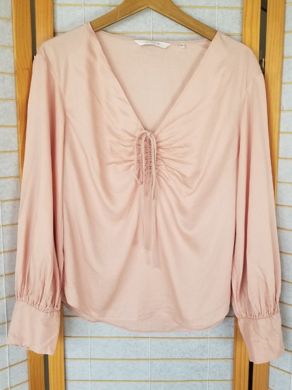 Rebecca Taylor Blouse Peach Long Sleeves MSRP $265